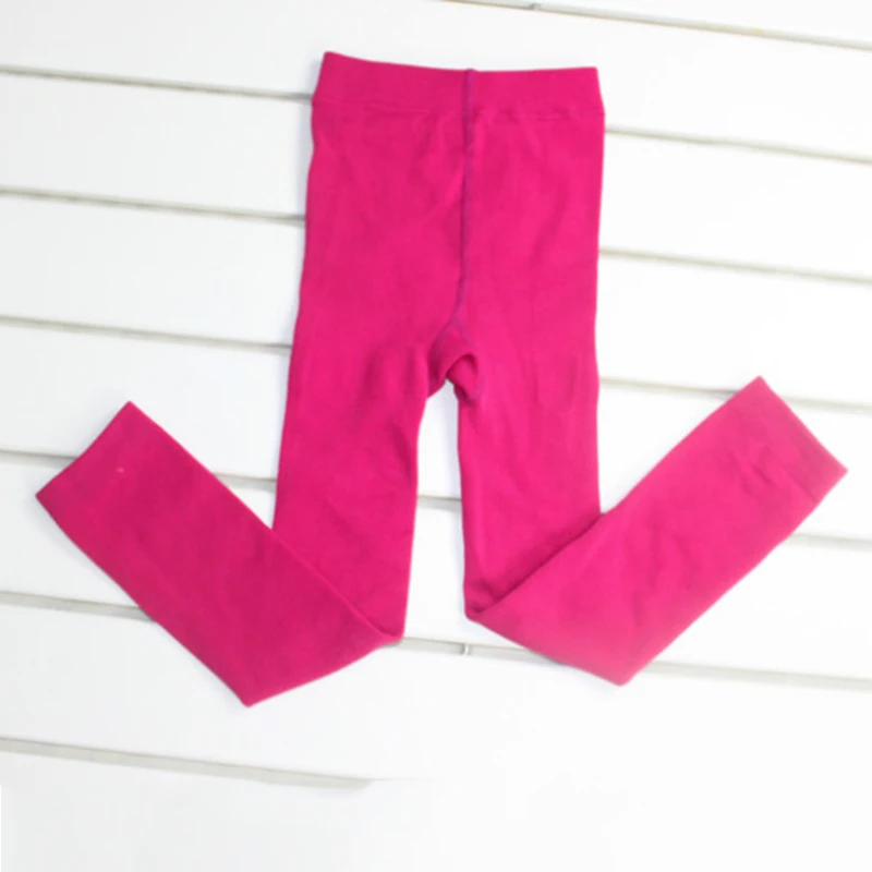 Зимние теплые плотные флисовые леггинсы для девочек 3-9 лет, брюки с подкладкой, штаны, 4 цвета