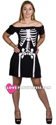 Быстрая Доставка I LOVE нарядное платье Скелетное нарядное платье на Хэллоуин платье фигуристки для вечеринки костюм женский взрослый наряд