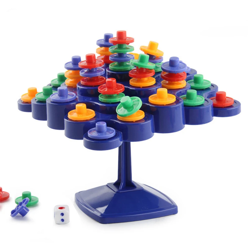 Educational Multiplayer Table Games For Kids Turntable Jenga Toys For