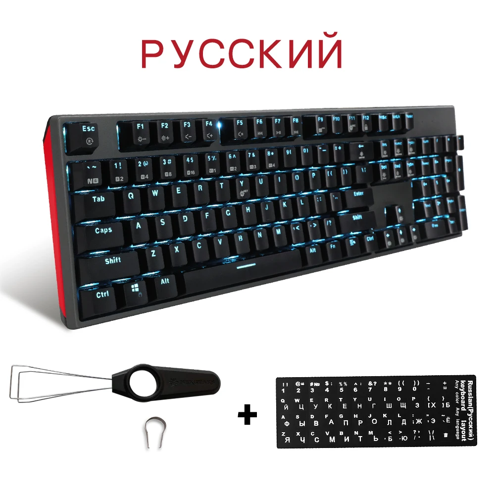 HEXGEARS GK705 Kailh коробка переключатель 104 клавиш игровая механическая клавиатура