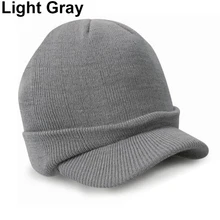 Мужская Женская модная теплая мешковатая вязаная крючком Кепка с длинным козырьком, зимняя Лыжная шапка, вязаная шапка