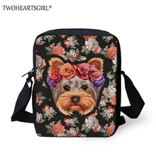 TWOHEARTSGIRL 3D принт собака сумка для девочек Дети милые мини сумки через плечо милые дети студенты маленькие сумки