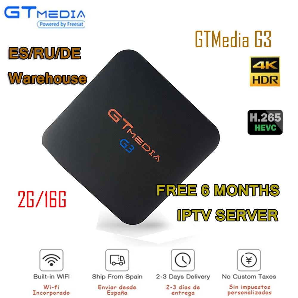 

Smart GTMEDIA G3 Android 7.1 Tv Box Media Player Amlogic S905X 2GBRAM +16GBROM +6months IPTV server 2.4G+5G Wifi Set Top Boxes