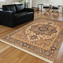 Else Винтаж коричневый турецкий традиционный этнический 3d принт Противоскользящий коврик из микрофибры Моющиеся декоративные области ковры килим богемный ковер