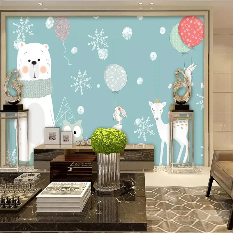 Elegant bear cubs children's room background wall professional production murals wholesale wallpaper mural poster photo wall Elegant bear cubs children's room background wall professional production murals wholesale wallpaper mural poster photo wall