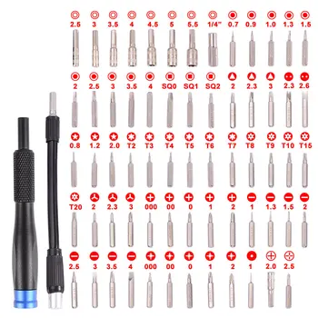 

2019 New 64 Bits+Metal Handle+Flex Extension with Magnetic Case Precision Screw Driver DIY Repair Tools For IPhone Laptop xiaomi