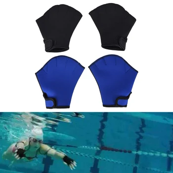 

1 Pair Sphere Webbed Swim Gloves Surfing Swimming Sports Paddle Training Fingerless Gloves Water Aerobics Aqua Jogger Diving