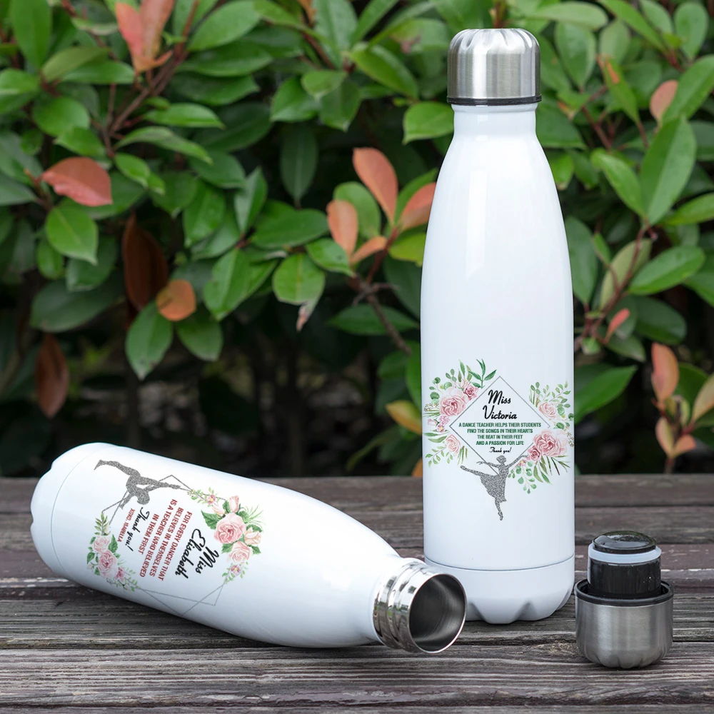 

Coach Gift Gymnastic Coach Personalized Water Bottle Vacuum Recital Gift End of the Year Gym Teacher Acro Custom Teacher Gift