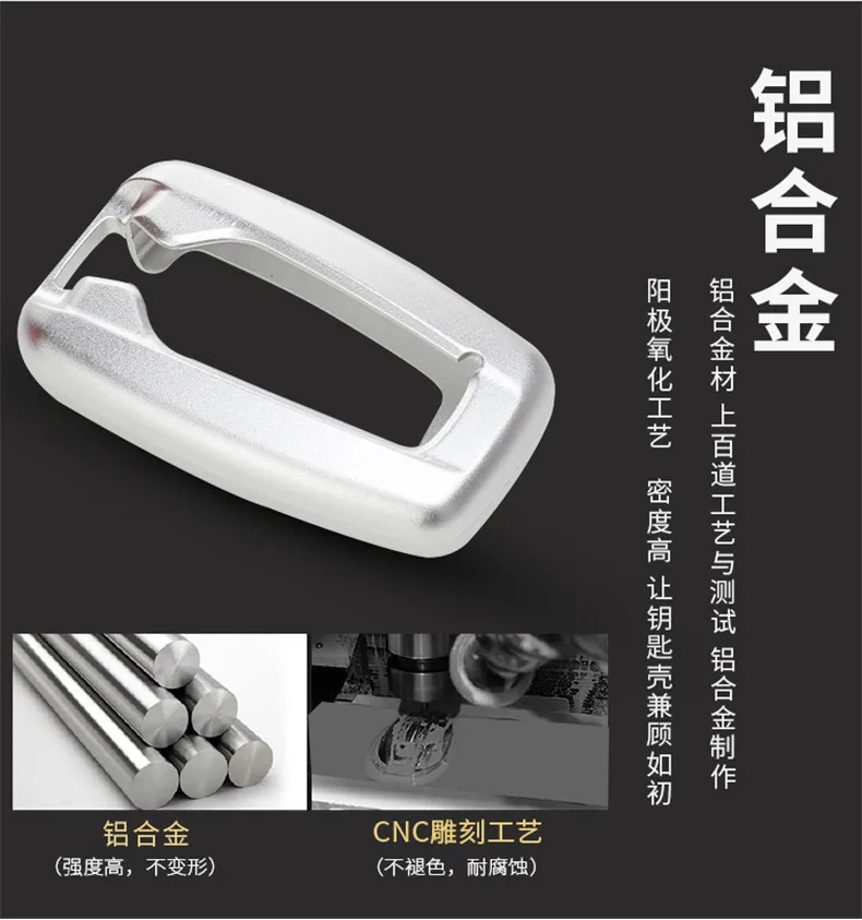 Высокое Качество Автомобиля Алюминиевый Сплав Key Holder Обложка Сумка Shell карман Для Toyota Camry Corolla C-HR CHR Брелока аксессуары