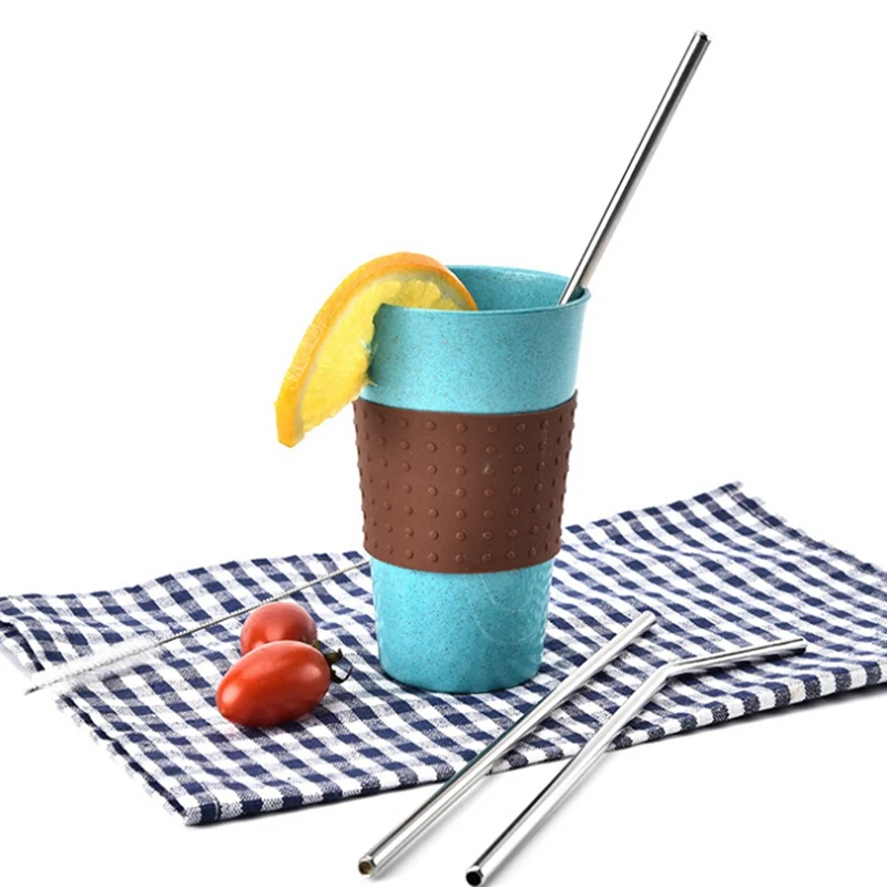 2018 Hot 4/6Pcs Reusable Drinking Straw High Quality