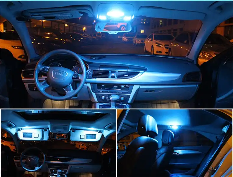 10pcs White Led Light Bulbs Interior Package Kit For 2007 2012 Nissan Altima Sedan Map Dome License Plate Lamp Ice Blue