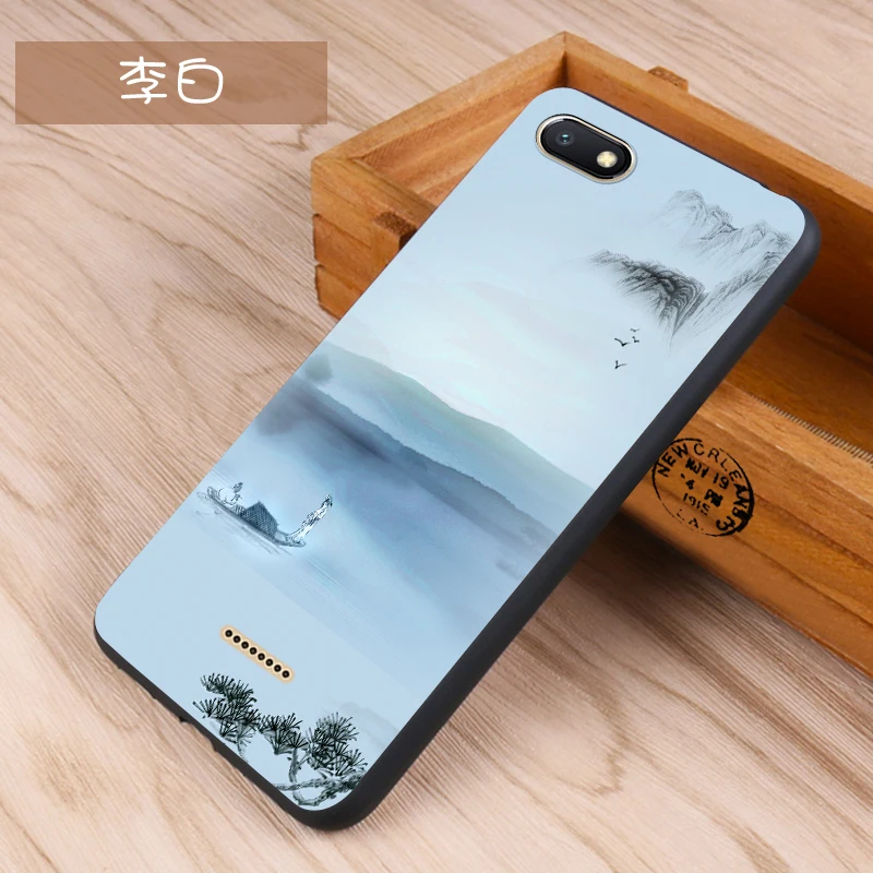 Xiaomi Redmi 6a Case Original Cover for Xiaomi Redmi 6a Case Bag Redmi 6a Cover Skin Wolf Fish Skull Fundas 100% 35