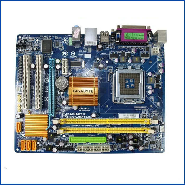 Оригинальная материнская плата для Gigabyte GA-G31M-ES2C DDR2 LGA775 твердотельная интегрированная G31M-ES2C настольная плата