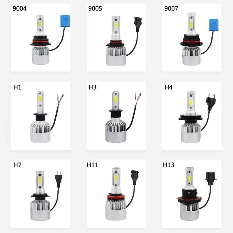 R8 2 шт. 6000 К 8000LM H11 H4 светодио дный H7 H1 9005 HB3 9006 HB4 H27 H8 Turbo светодио дный 880 для автомобильных фар 72 Вт светодио дный H3 УДАРА Чип Авто Туман лампа