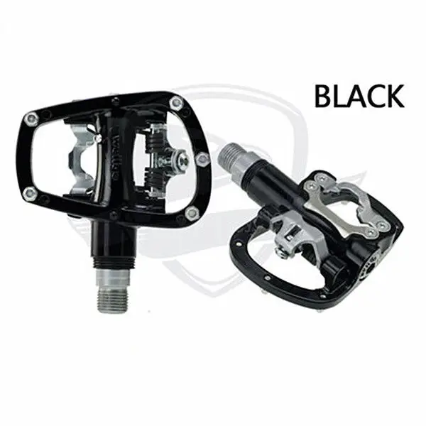 Black Come With Cleat Set Wellgo R120B Sealed Bearing Road Bike Pedal