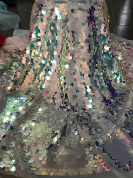 

top quality JIANXI.C-6121 French net lace with sequins tulle lace fabric for bridal embroidered lace fabric