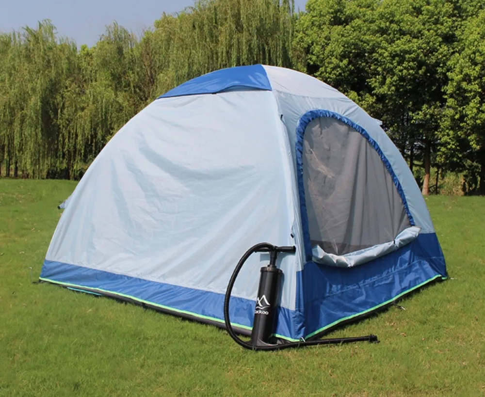 2-3 Person Outdoor beach Inflatable Camping backpacking air dome tent with air TPU tube