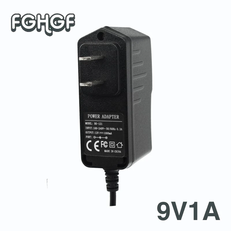 

FGHGF IC Chip Wall Charger 9 V 1A Supply Power Adaptor For Router With DC 5.5*2.5mm US Plug