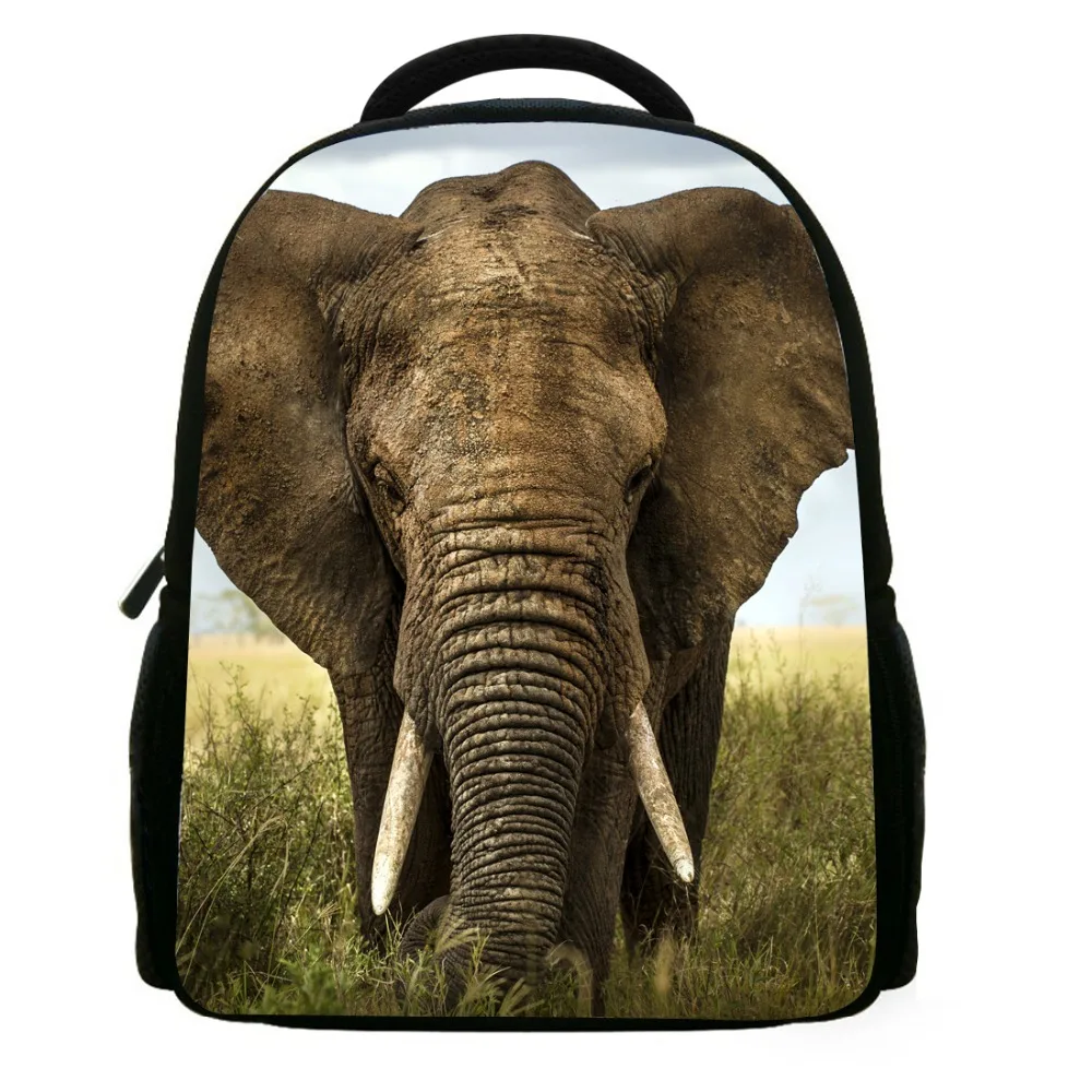 14inch Infantil kids Animals Bags For boys School Bags Zoo printing