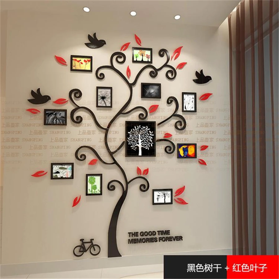 2016-New-11pcs-Photo-Frame-Tree-Acrylic-3d-Three-dimensional-Wall-stickers-TV-Sofa-Home-Decorative (4)