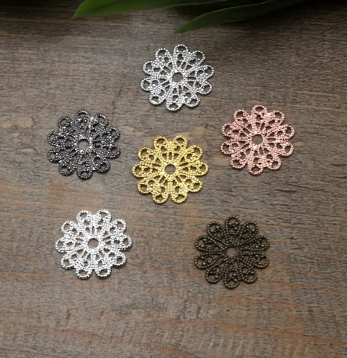 17 мм DIY филигранная подвеска/медная подвеска с античной бронзой/тусклый