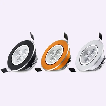 

White/Black/Gold/Silver shell 3W LED Ceiling down light 300LM AC85-265V spot lights for ceiling led spotlight lamp Free shipping