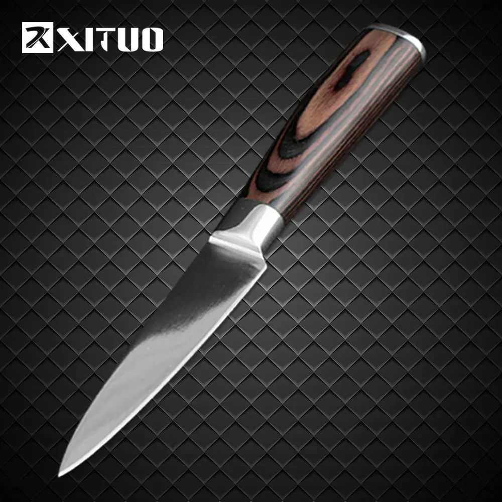 XITUO, кухонный нож, поварские ножи, 8 дюймов, японский Высокоуглеродистый нож из нержавеющей стали, нож для овощей, нож сантоку, инструмент для нарезки