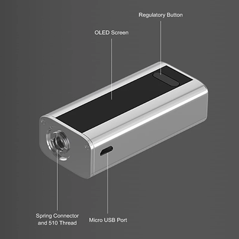 Joyetech кубовидной 0,9" OLED дисплей 150 W стартер двойной аккумулятор TCR версии 3,0 Box Mod-серебро