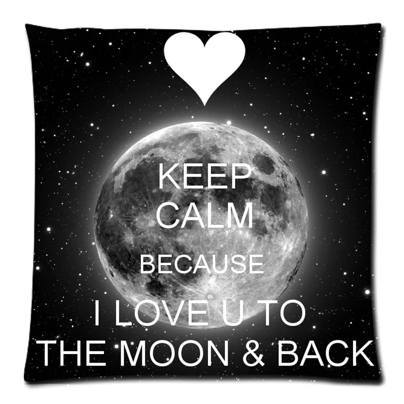 Наволочка для подушки I Love You To The Moon And Back декоративная наволочка Современный