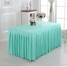 Скатерти сплошной цвет стол, скатерть юбка для свадебной вечеринки Конференц-Декор отель
