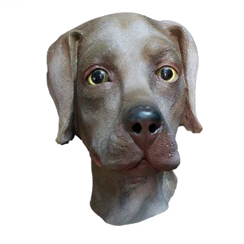

Labrador Dog Mask Latex Animal Dog Mask Party Costume Fancy Dress Up Props Cosplay Chocolate