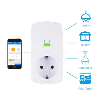 

Voice Control Smart Timing Socket Plug Wifi Remote Control Switch Converter Working for Amazon Alexa and Google Smart Home