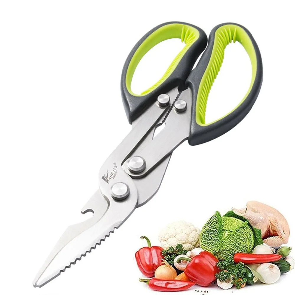 

Multifunction Kitchen Scissors Shears High Quality Stainless Steel Heavy Duty Utility for Chicken, Beef, Fish, BBQ, Cooking