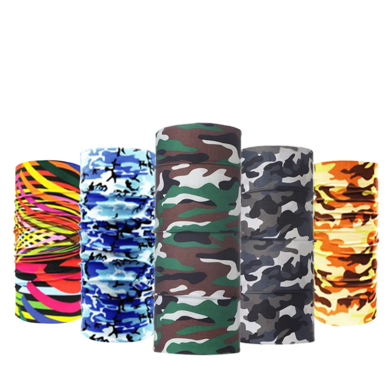 

Women Men Multicolor Print Multifunctional Bandana Motorcycle Cycling Face Mask Neck Tube Scarf Outdoor Hiking Scarf Headband