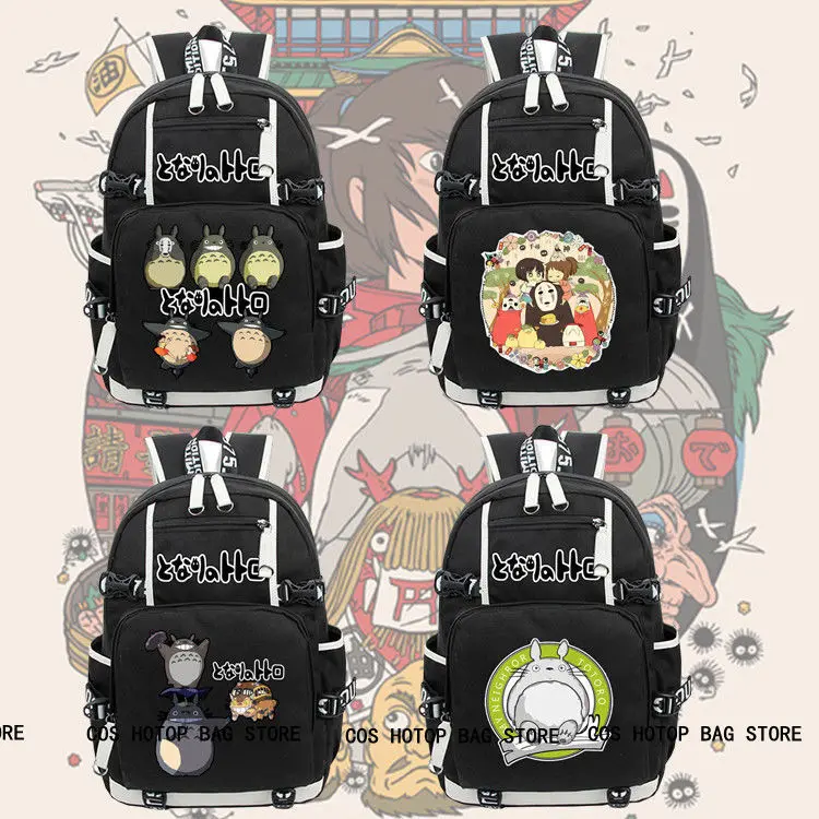 

Anime My Neighbor Totoro Men Backpack Knapsack Packsack Travel Otaku Black Bags