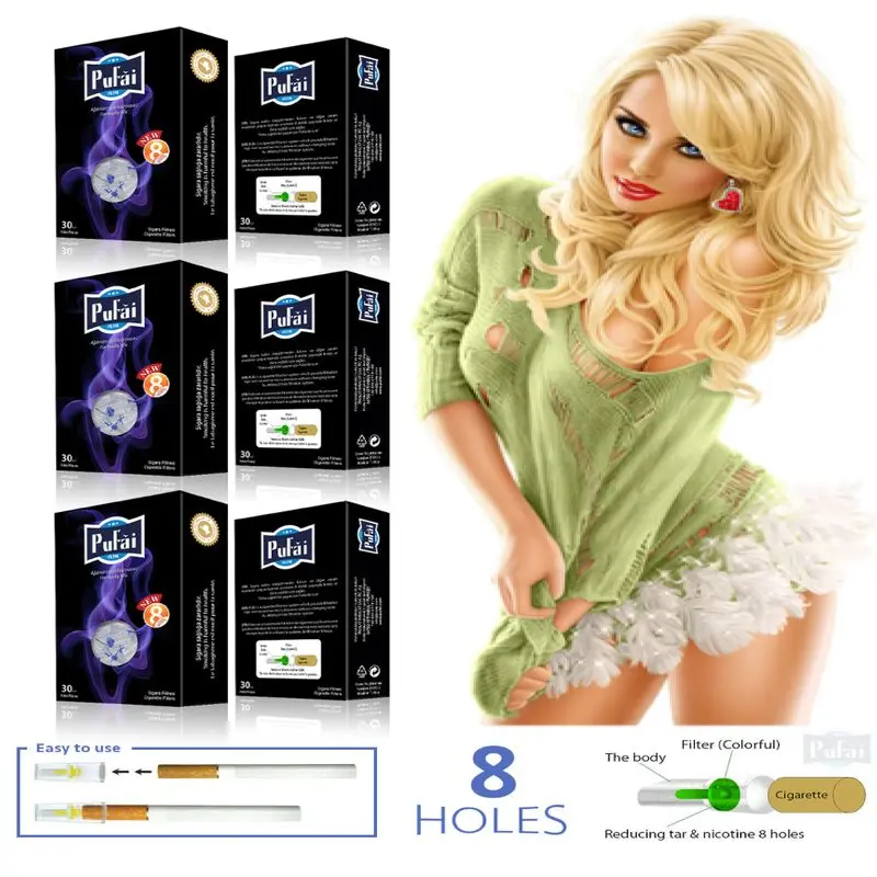 

Pufai Cigarette Filters Regular Tar Blocker 8mm 90 Piece in 3 Boxes Dark