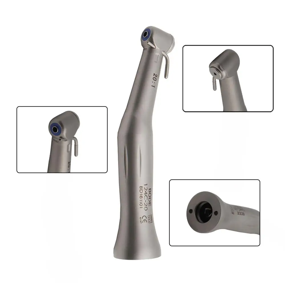 

Dental Low Speed Handpiece 20:1 Reduction Implant Surgery Contra Angle Handpiece 124C-20