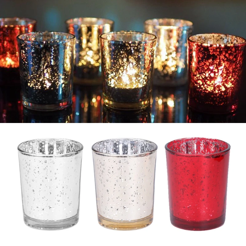 

Glass Candle Holders Tealight Votive Holder for Wedding Home Party Decor