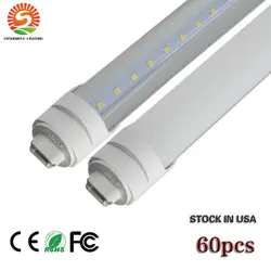 CNSUNWAY Led Light Tube T8 R17D 2,4 м 8ft кулер огни 45 W холодный белый прозрачный f96ho t10 t12 флуоресцентная лампа замена 60 шт