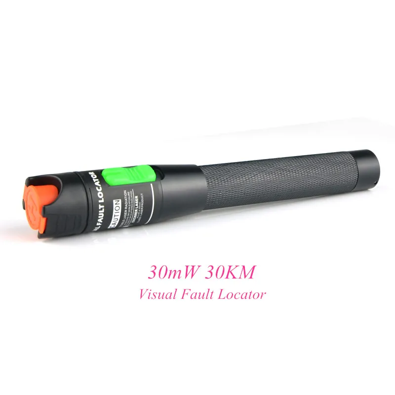 50mW 25-30Km Aluminium Alloy Visual Fault Locator Fiber Tester Detector Meter W//FC Male to LC Female Adaptor