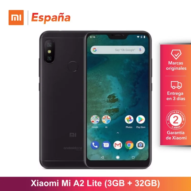 [Global Version for Spain] Xiaomi Mi A2 Lite (Memoria interna de 32GB, RAM de 3GB, Camara dual de 12 + 5 MP) Movil