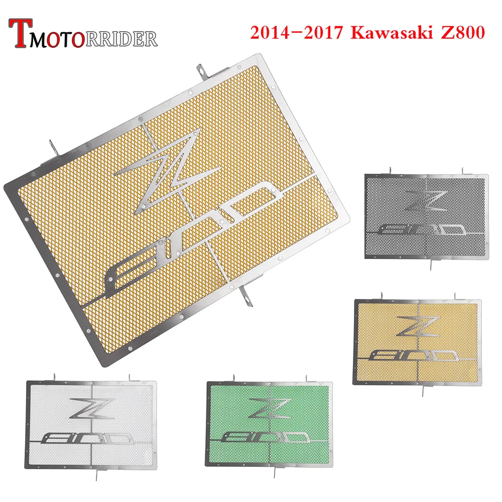 

MOTO Aluminum Radiator Guard Grill Cover Water Tank Cooler Bezel Protector Grille Mesh Net for 2014-2017 Kawasaki Z800 Z 800