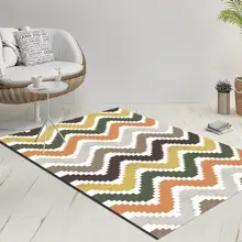 Else Nordec черно-белый ikat скандинавский геометрический 3d принт Противоскользящий килим моющийся декоративный килим Площадь Ковер богемный ковер