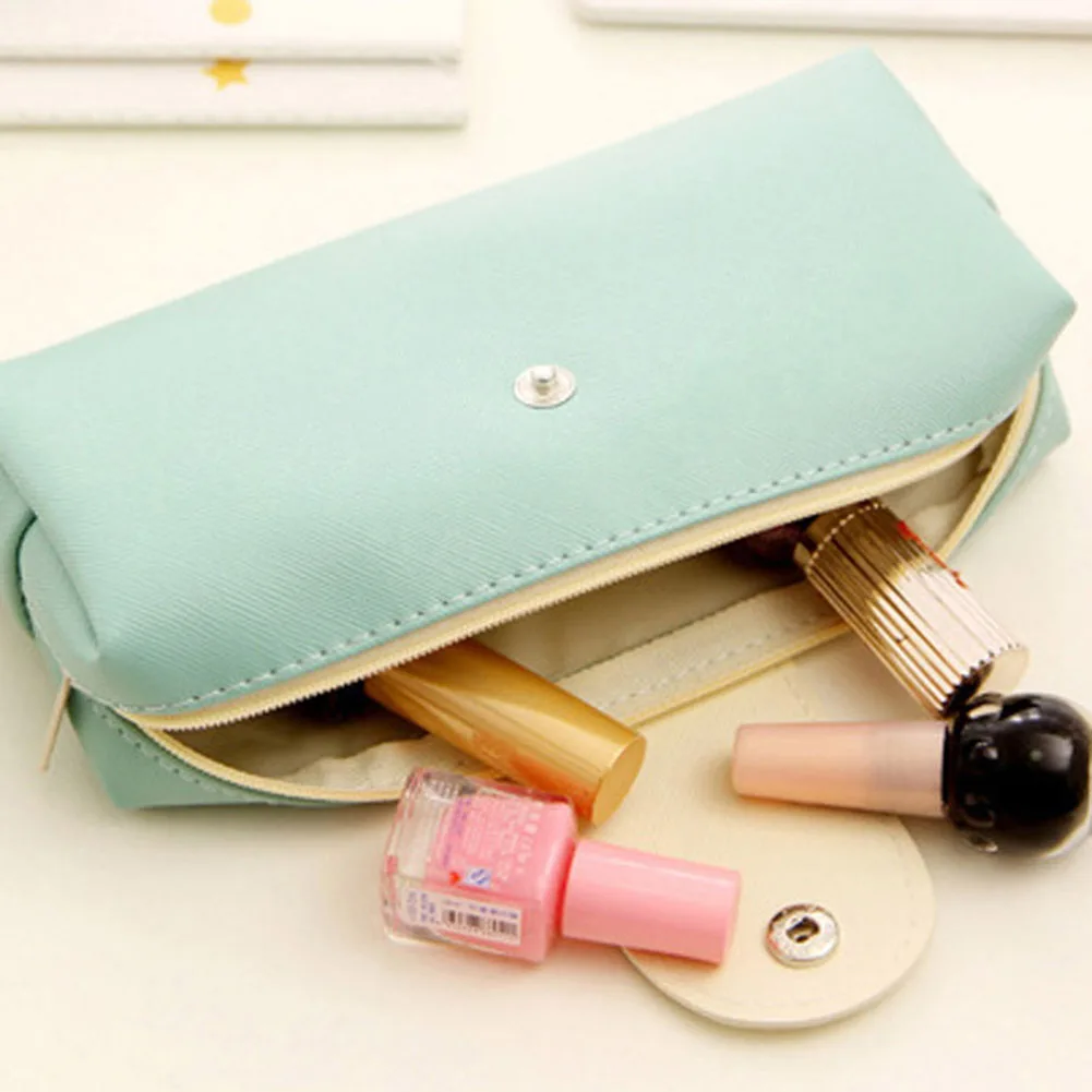 2018 Women Make Up Bags Small Fresh Simple Beard PU Mass Girl