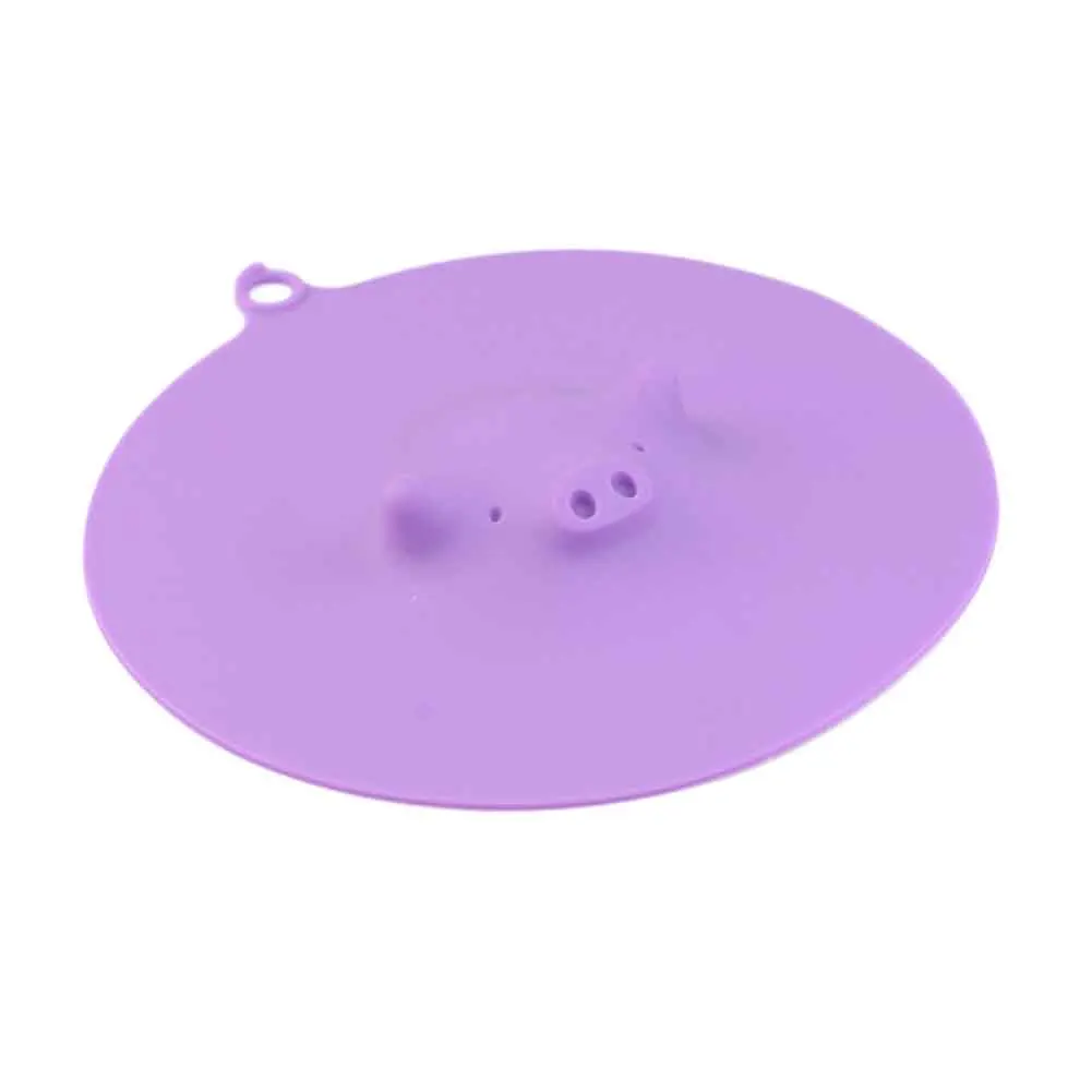 

Color Random Food Grade Silicone Glass Cup Cover Coffee Mug Lid Cap Cute Pig Dustproof Cover Thermal Insulation Cover