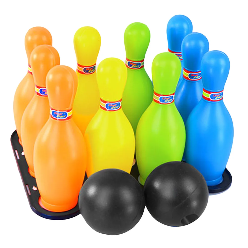 12pcs/set Cute Cartoon Wooden Bowling Bottle Ball Game Animal Shape for Kids Children Early