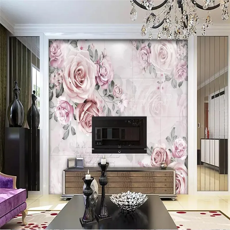 Dream Rose Bedroom Sofa TV background wall custom high-end mural factory wholesale wallpaper mural photo wall Dream Rose Bedroom Sofa TV background wall custom high-end mural factory wholesale wallpaper mural photo wall
