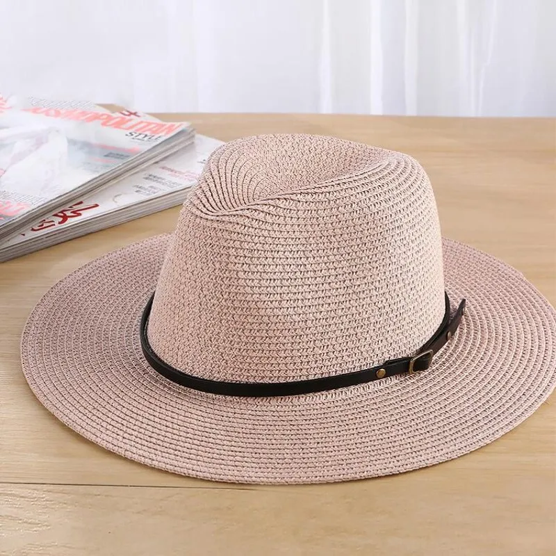 

Seioum Brand Summer ladies travel leisure straw hat Alloy ribbon jazz cap Fashion new girl sun hat