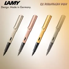 Оригинальная алюминиевая авторучка Lamy Lx, современный инструмент для письма, изысканный с драгоценным металлом, металлическим зажимом, стальным наконечником