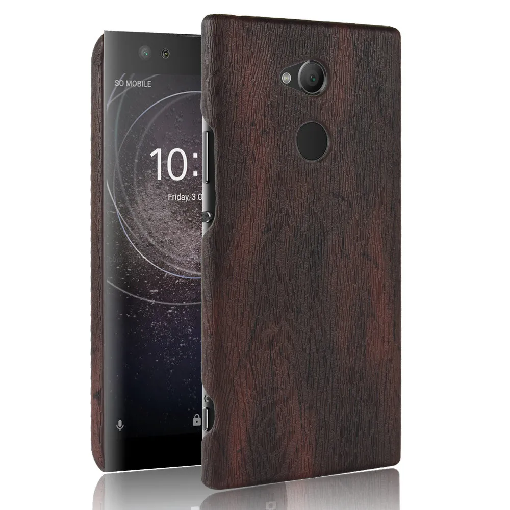 

For Sony Xperia XA2 Ultra Case Shockproof PU Leather Hard Thin Back Cover Case For Sony XA2 Ultra H4233 6 inch Wood Phone Cases